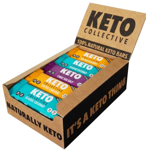 Keto Collective Keto Mixed Bars 15x40g I 2g Net Carbs | Low Carb Snacks I High Fibre I Natural Ingredients I Source of Protein I Keto Snacks I Gluten Free I Vegan
