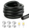 Dutreg 6mm Durite Essence, 1/4 Conduite de Gaz de Carburant, 1 Mètre Tuyau Essence, 2 Filtres à Carburant avec 6 Colliers de Serrage pour Moto Tondeuse à Gazon Camion Voiture