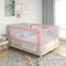 puraday Kleinkind-Bettschutzgitter Rosa 160x25x(70-95) cm Stoff Bettgitter Rausfallschutz Rausfallschutz Kinderbett Kindergitter Bettschutzgitter für Kinder Zwischen 18 Monaten und 5 Jahren