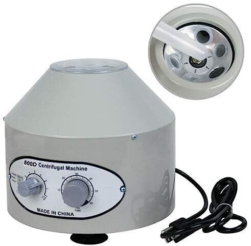 SYUFRE Centrifugeuse de Sang Électrique, Fonction de Minuterie de 0 À 60 Minutes Centrifugeuse À Plasma Centrifugeuse Lab 4000Rpm Speed Medical Practice Desktop Centrifuge Machine Capacité 20 ML X 6