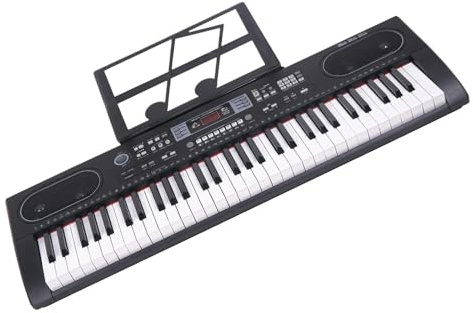 Erwachsene Musiktastatur Instrument 61 Tasten Elektronischer Digitaler Synthesizer Eingebaute Lautsprecher Tragbares Elektronisches Klavier