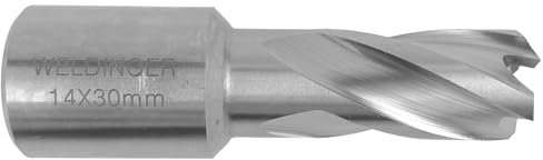 WELDINGER Vollschliff-Kernbohrer HSS M2 Weldon für Magnetbohrmaschinen 14 mm Durchmesser