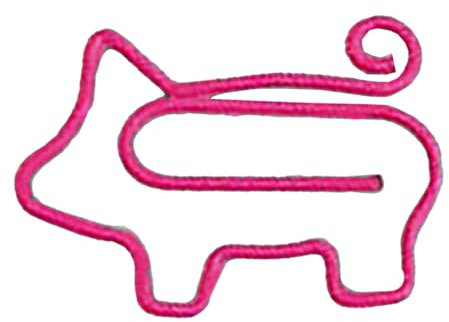 Niedliche Büroklammer, Büroklammern, Schweineform, Lesezeichen, Büroklammer, Cartoon-Tierform, Lesezeichen, Papierdatei, Metallklammern, Büro, Schulbedarf, Schwein, Büroklammer, Schulbürobedarf, Gesch