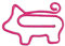 Niedliche Büroklammer, Büroklammern, Schweineform, Lesezeichen, Büroklammer, Cartoon-Tierform, Lesezeichen, Papierdatei, Metallklammern, Büro, Schulbedarf, Schwein, Büroklammer, Schulbürobedarf, Gesch