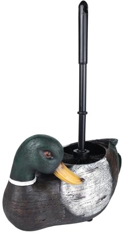 Mallard Duck Toilet Brush with Holder, Rustic Bathroom Decoration, Cabin Home Accessory