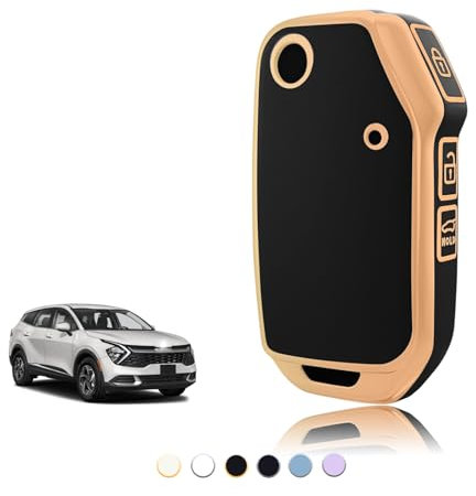 TOOMUME Schlüsselhülle TPU, Autoschlüssel Hülle Passt für Kia Sportage R GT MK5 Stinger GT Sorento Picanto Ceed CD Proceed XCeed Cerato Forte, Schlüsselcover Schutz Schlüsselgehäuse - Flip Key