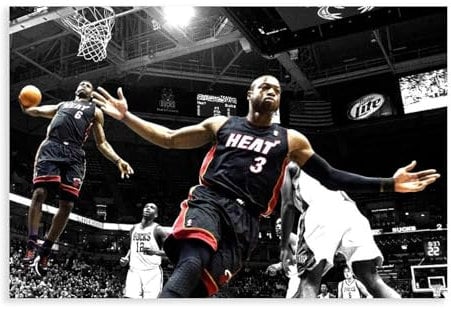 HACERR James Lebron, Dwayne Wade, bedruckbares Poster auf Leinwand, Wandkunst, Dekordruck, Bild Gemälde für Wohnzimmer, Schlafzimmer, Dekoration, 30 x 45 cm