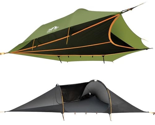 Night Cat Hängematte Zelt mit Moskitonetz wasserdichte Regenfliege Für 2 Person Wandern Camping im Garten Hinterhof Wilde