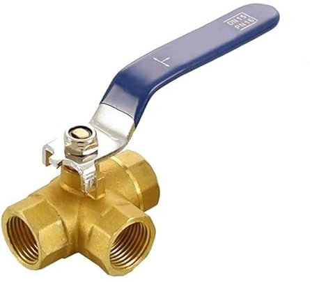 Kugelhahn mit Doppelanschluss, 1 stücke 1/4 3/8 1/2 3/4 1 BSP Innengewinde L-Port T-Port drei Weg Stecker Adapter(Dn25 Ltype)