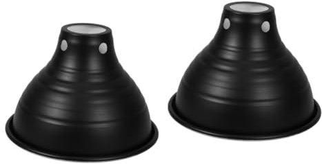 Cabilock 2stücke Reptile Heat Lamp Cover Für Terrarien Reflektor-lampenschirm Für Eidechsen Schlangen Und Schildkröten Isolierendes Design Zur Energieeinsparung Robuste Eisenkonstruktion