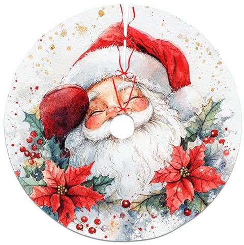 Base per albero di Natale di Babbo Natale, tappetino per albero di Natale, per decorazioni natalizie per la casa, decorazione invernale per interni ed esterni, 91 cm