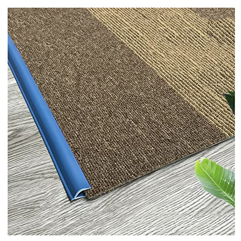 Zuschneidbarer PVC-Teppichrandstreifen, 1 2 3 4 5 6 7 8 9 M Lang, Selbstklebende, rutschfeste Übergangsstreifen Für Gewerbliche Böden, Randbesatz Für Bodenmatten Vom Typ P (Hellblau, 4 M (13