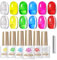 BORN PRETTY Jelly Gel Nail Polish 6 Colors Neon Gel Polish Silver Magnetic Gel Crystal Transparent Gel Nail Kit Blue Green Red Soak Off U V LED Gel Nail Art DIY Manicure Nail Varnish Gel