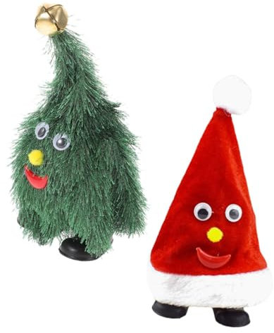 UPKOCH Einzigartiger Laufender Weihnachtsbaum Weihnachtsmannmütze Spielzeug Tanzende Weihnachtsmütze Singende Weihnachtsmütze Bewegliche Weihnachtsmütze Für Kinder
