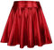 Glitzer Rock rot, Metallic Outfit Damen Party Rock Kurz Kostüm Kleid Röcke Meerjungfrau Tellerrock Metallischer Faltenrock Rot, L