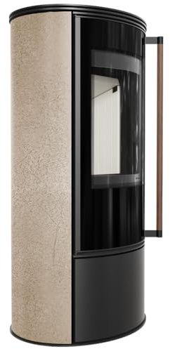 KRATKI ERIK Ø150 5,5 kW Keramikofen GOLD SATIN Stahldeckel Jatoba Griff