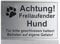 Gravola Warnschild Achtung freilaufender Hund, Tor geschlossen Schild Hundeschild neu