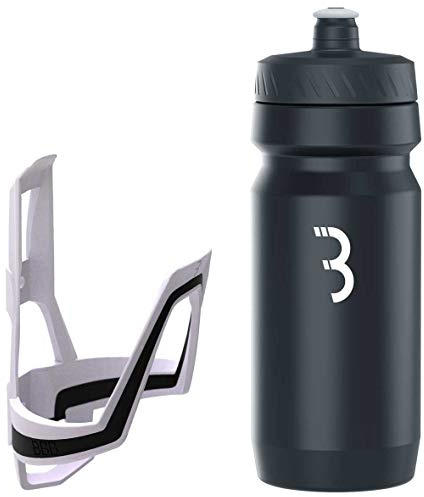 BBB Cycling Flaschenhalter Fahrrad Combo Fueltank Wasserflasche BBC-03C, Weiss Schwarz / Schwarz Weiss, 550ml