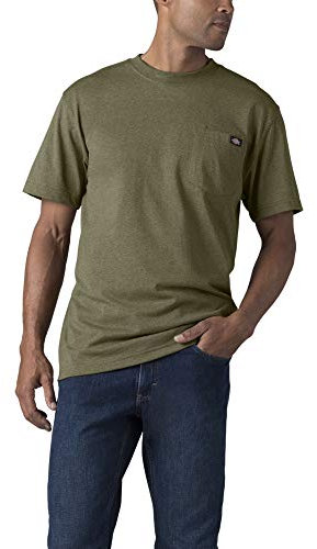 Dickies Herren Heavyweight Crew Neck Short Sleeve Tee T-Shirt, Militär, Grün, Klein