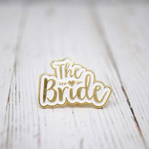 The Bride Hen Party Badge, Bride Wedding Day Enamel Pin Lapel Badge, bride to be accessories, hen do accessories