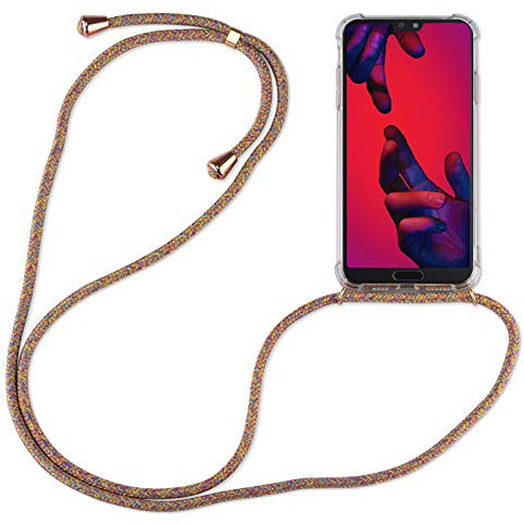 betterfon Hülle Kompatibel mit Huawei P20 | Handykette Smartphone Halskette Hülle mit Band | Handyhülle mit Kordel zum Umhängen Kompatibel für P20 | Rainbow