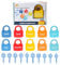 ZIB 20PCS Lock and Key Toy, Matching and Counting Number Toys for Boys and Girls, Montessori Toddlers Toys to Develop Fine Motor Skills, Preschool Learning Toys for Children 3 4 5 6 Years Old