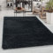 Carpetsale24 Shaggy Hochflor Teppich Anthrazit 80x150 cm Extra Weich & Waschbar - Jute Rückseite für Fußbodenheizung, Einfarbig & Flauschig für Wohnzimmer & Schlafzimmer