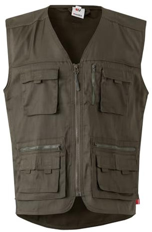 VELILLA 105901; Chaleco Multibolsillos; Color Verde Caza; Talla 3XL