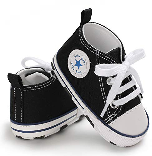 Zapatillas de Deporte para bebés y niños Zapatos para niños pequeños Primeros Zapatos para Caminar de Lona Zapatillas Antideslizantes para recién Nacidos para 0-18 Meses