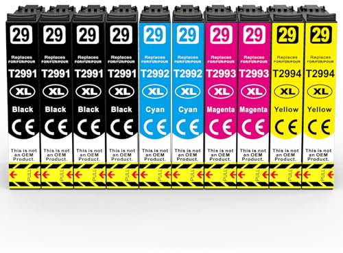 10 Pack 29XL Ink Cartridge Compatible for Epson 29 XL Ink for Expression Home XP-342 XP-335 XP-235 XP-442 XP-352 XP-247 XP-255 XP-332 XP-345 XP-432 XP-435 Printer