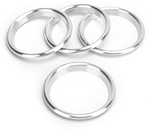 Akozon Aluminiumlegierung Klimaanlage A3, 4 Stück Auto Konsole Luftauslass Ring Aluminium Legierung Silber Trim für A3 2014-2019