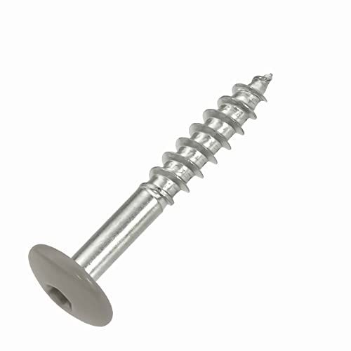 SCREW REBEL Fassadenschrauben 4,8x32 TX20 - RAL 7039 Quarzgrau - 100 Stück Edelstahl A2 Trespo