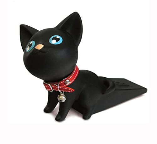Butée de porte pour chat mignon butée de porte de sécurité pour enfants avec butée de porte de sécurité en coin, protection murale contre les collisions de porte pour butée de porte