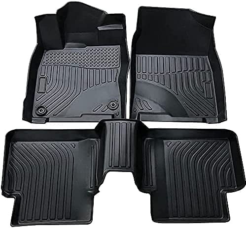 Auto Gummi Fußmatten für Dodge RAM 1500 Crew Cab 2009-2019, Allwettermatte Autoteppich TPE Wasserdicht Automatte Auto Innere Zubehör