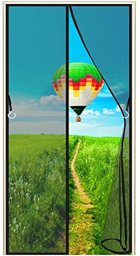 Fliegengitter Tür Moskitonetz, (663 Größe) 100x270cm Pomisty Magnet Moskitonetze für Türen, Fliegengitter tür Moskitonetz, Fliegengitter Vorhang Magnetvorhang Anthrazit