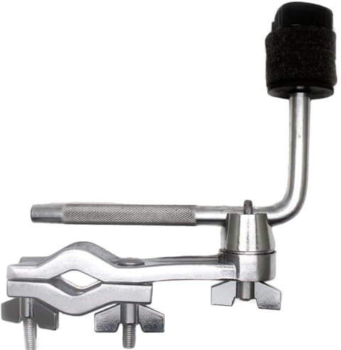 Jiayouy Drum Set Mounting Clamp Chrome Cymbal Boom Arm with Clamp Holder Bracket Percussion Instrument Accessories Silver