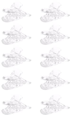 10 Pcs Attaches De Jarretelles De Sucette Clip En Plastique Transparent Bébé Attache Factice Pour Porte-Tétine Bibs Clips Jarretelles Porte-Jouets Drap De Lit Bricolage Artisanat