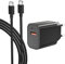 Aukvite USB C Ladegerät, 20W USB C Netzteil PD QC 3.0 Ladestecker Schnellladegerät Wandladegerät USB Stecker für Phone 15 14 13 12, iPad Samsung Galaxy S23 S22 S21 Android-Telefon-Enthält EIN Kabel