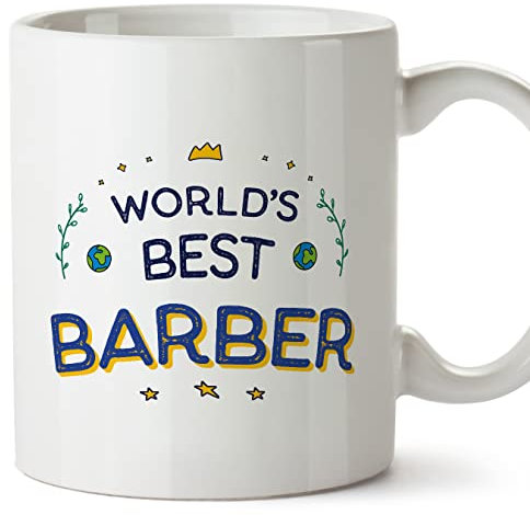 Mugffins Tasses pour BARBIÈRE - En Anglais - Cadeau original pour BARBIÈRE - World's Best - 11 oz / 330 ml