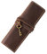 Leather Pen Bag,Roll-Up Leather Wrap Pen Pouch, Foldable Pencil Roll Organizer for Student Artist Drawing Coloring
