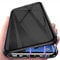 PingGoo Privacy Magnetic Case for Samsung Galaxy S22 Ultra, Anti Peep Tempered Glass Full Body Case, Front & Back 9H Tempered Glass, Privacy Screen Protector Metal Frame Anti Spy Case Cover, Black