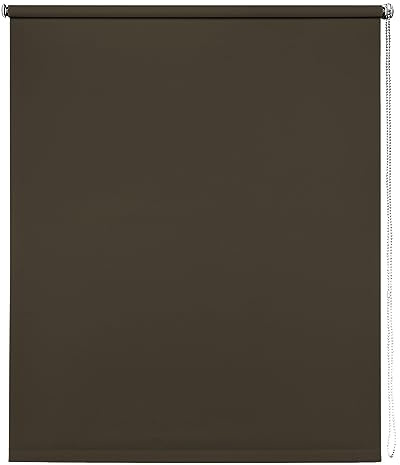 Chocolate Thermal Blackout Roller Blind - 90cm width x 165cm drop