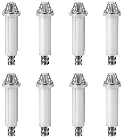 UFURMATE Lot de 8 pivots inférieurs de porte de placard à deux volets en acier au carbone pour réparation de quincaillerie de porte de placard, boîtier de 0,9 cm OD