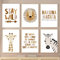 Encuryna Poster Kinderzimmer 6er Set 20x30cm, Safari Bilder Ohne Rahmen, Wandposter Bilder, Babyzimmer Bilder Kinderzimmer Deko für Junge Mädchen