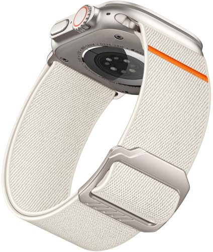 Epova Armband kompatibel mit Apple Watch Ultra/Ultra 2 Armband 49mm 45mm 44mm 42mm 46mm, 28mm Breites Verstellbares Nylon Sport Ersatzarmband für iWatch SE Series 10 9 8 7 6 5 4 3 2 1,Polarstern