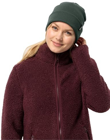 Jack Wolfskin Unisex Rib Beanie-Mütze, Black Olive, Einheitsgröße