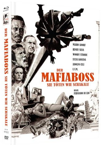 Der Mafiaboss - Sie töten wie Schakale - Mediabook - Cover C - Inkl. Poster A4, gefaltet, 7 Postkarten, 1 Untersetzer - Limited Edition auf 111 Stück (Blu-ray+DVD)