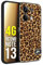 CUSTOMIZZA - Custodia cover nera morbida in tpu compatibile per Xiaomi Redmi Note 13 4G eopardato maculato donna rosa leopard