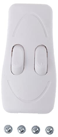 MCQWOMFQAK Lampada Interruttore a Doppio Comando CE Lampada da Tavolo a Luce da Terra Interruttori a Pulsante a Due Vie 1 pz xiaguolingsm (Color : Weiß)