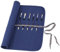 Amoyie Pliable Trousse pour Pinceaux Peinture, Toile Organiseurs pour pinceaux Acrylique, Aquarelle, Gouache et Huile, Bleu